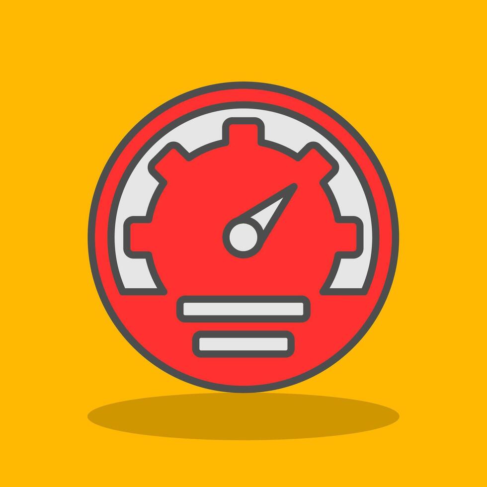 Gauge Filled Shadow Icon vector