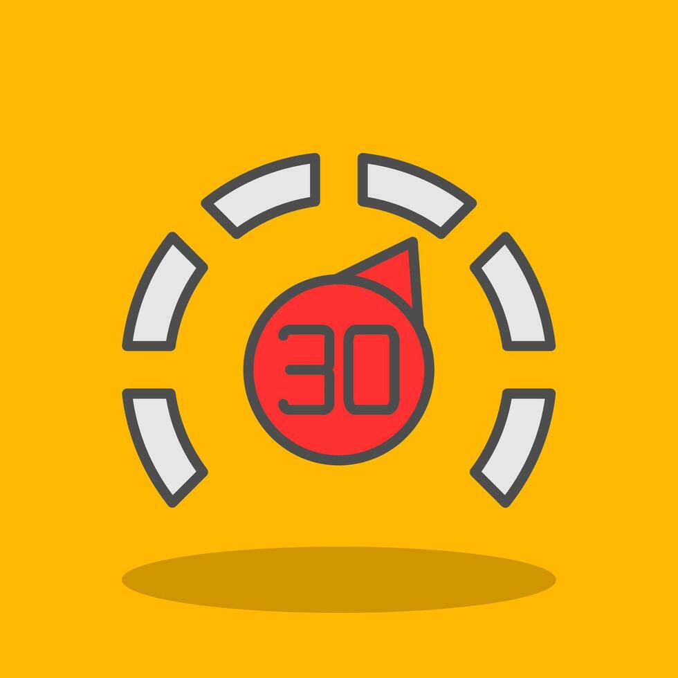 Thermostat Filled Shadow Icon vector