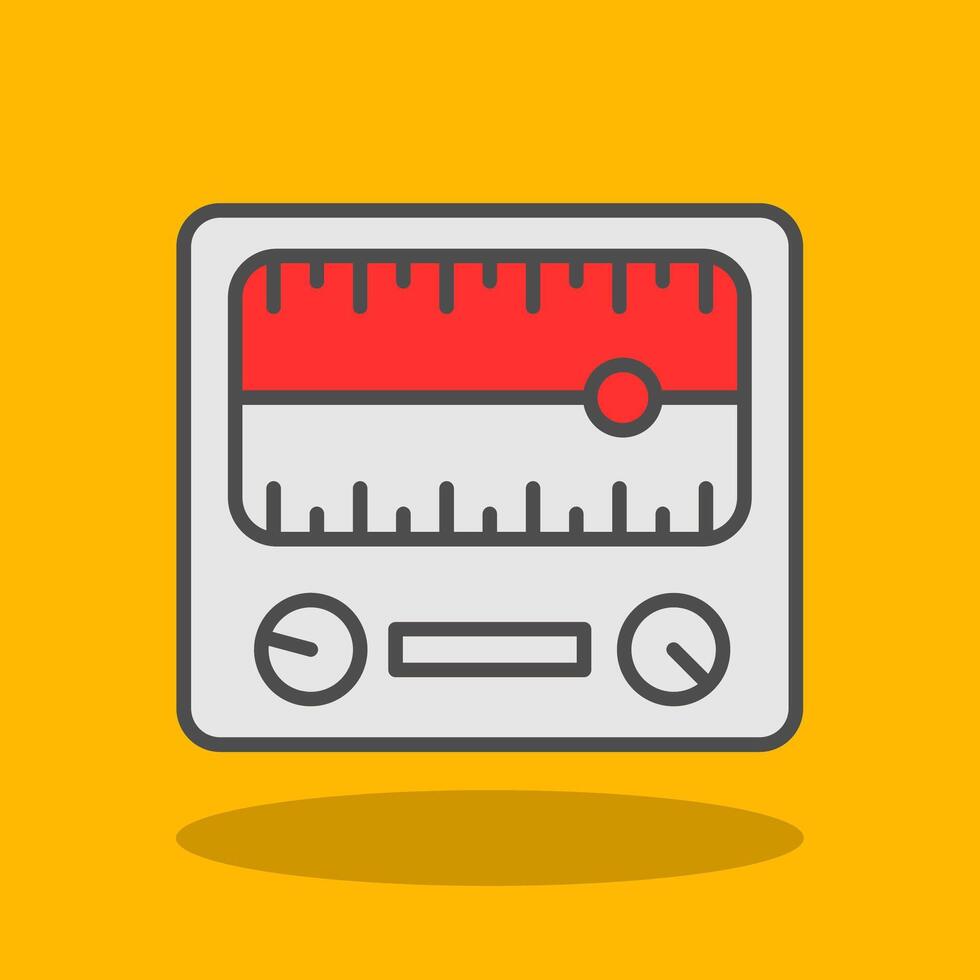 Dial Filled Shadow Icon vector