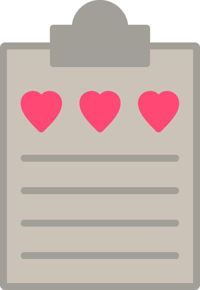 Wish List Flat Multi Circle Icon vector