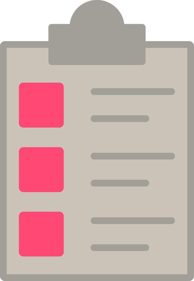 Survey List Flat Multi Circle Icon vector