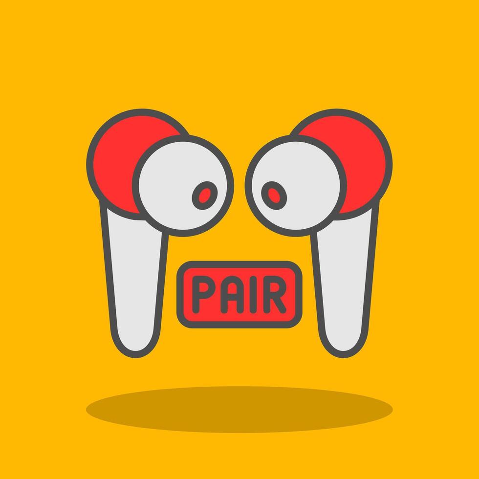 Pairing Filled Shadow Icon vector