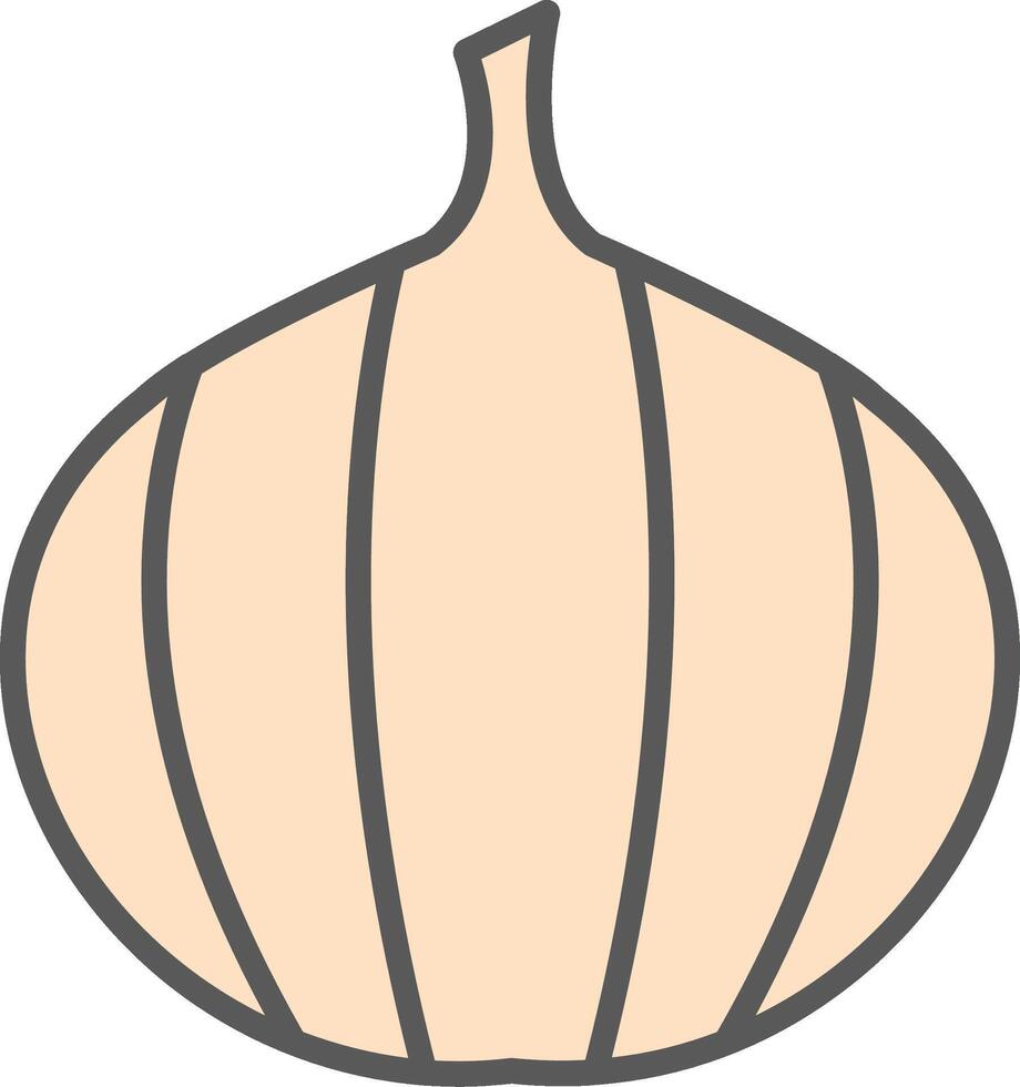 Garlic Line Filled Light Icon vector