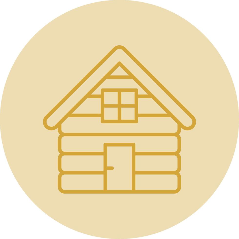 Store Line Yellow Circle Icon vector