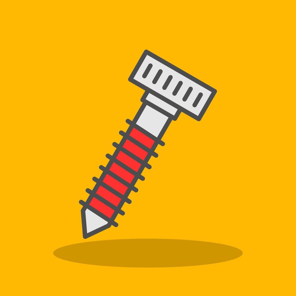 Screw Filled Shadow Icon vector
