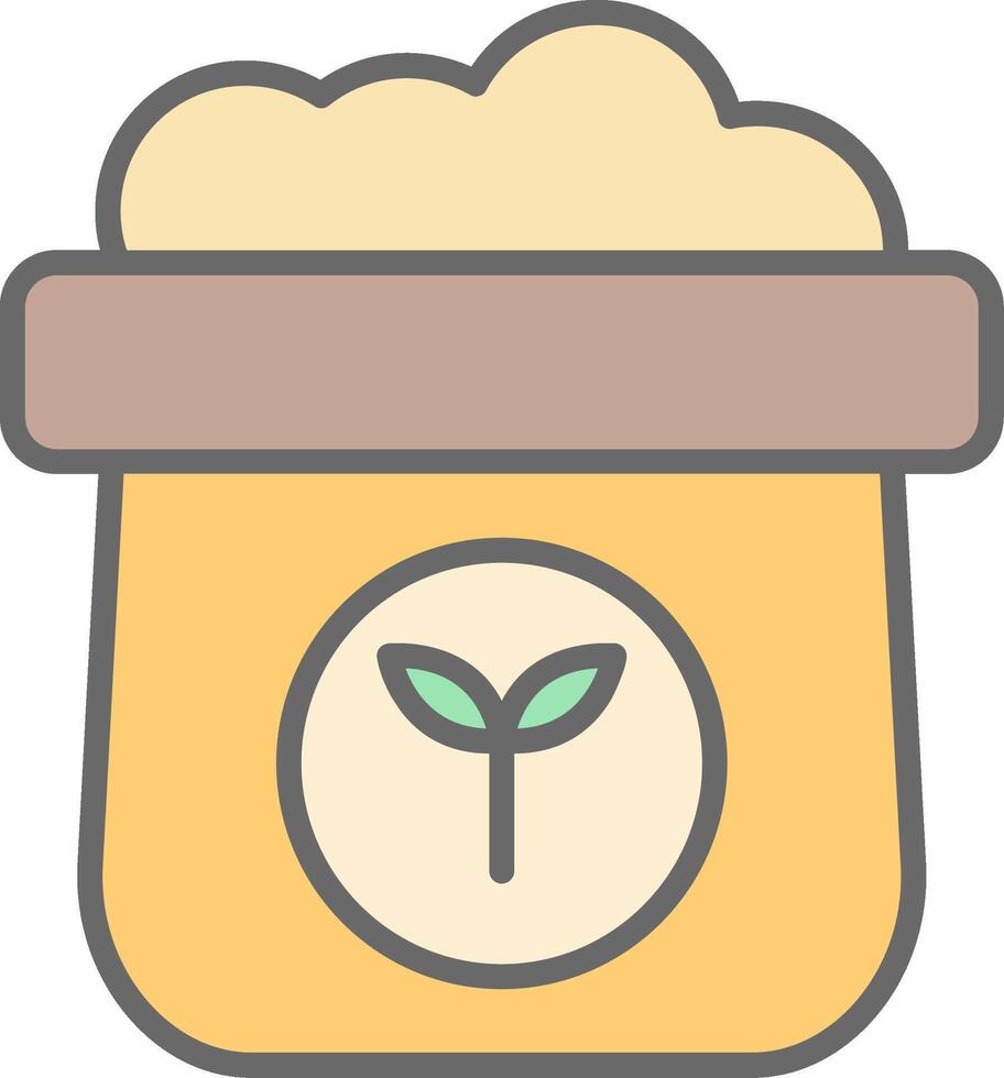 Fertilizer Line Filled Light Icon vector