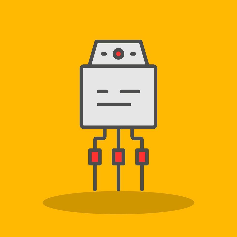 Transistor Filled Shadow Icon vector