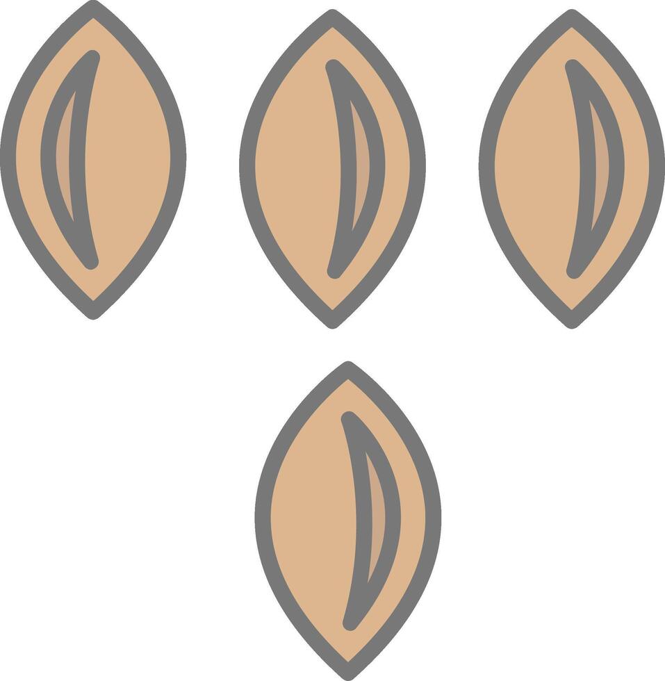 Seed Line Filled Light Icon vector