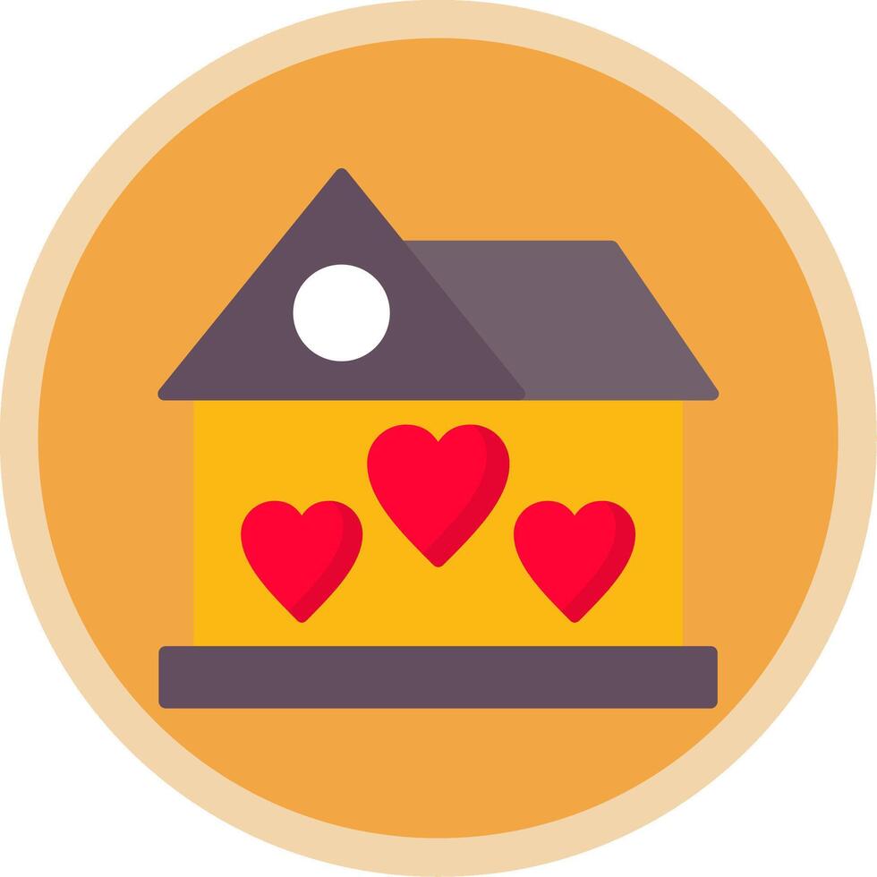 Dream House Flat Multi Circle Icon vector