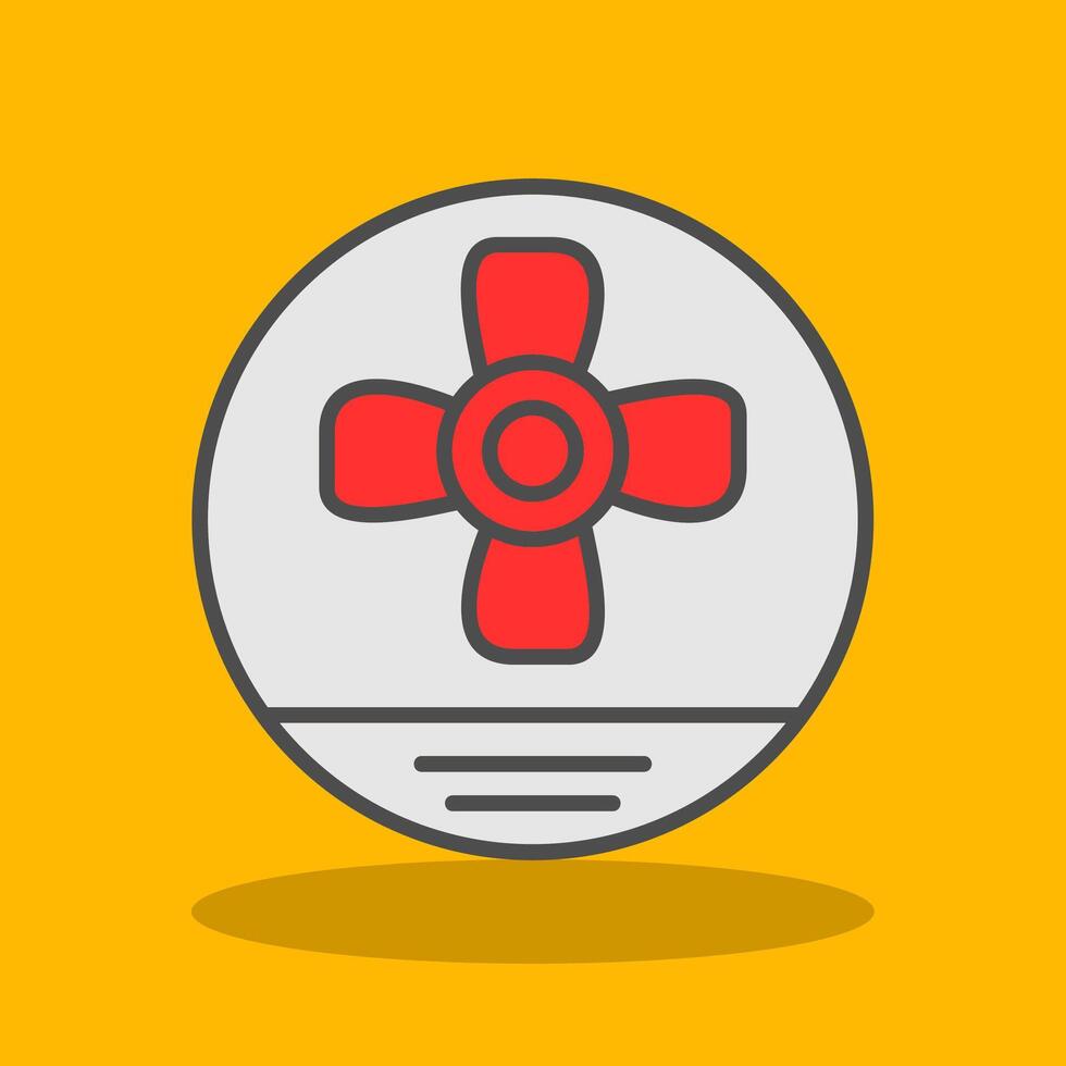 Propeller Filled Shadow Icon vector