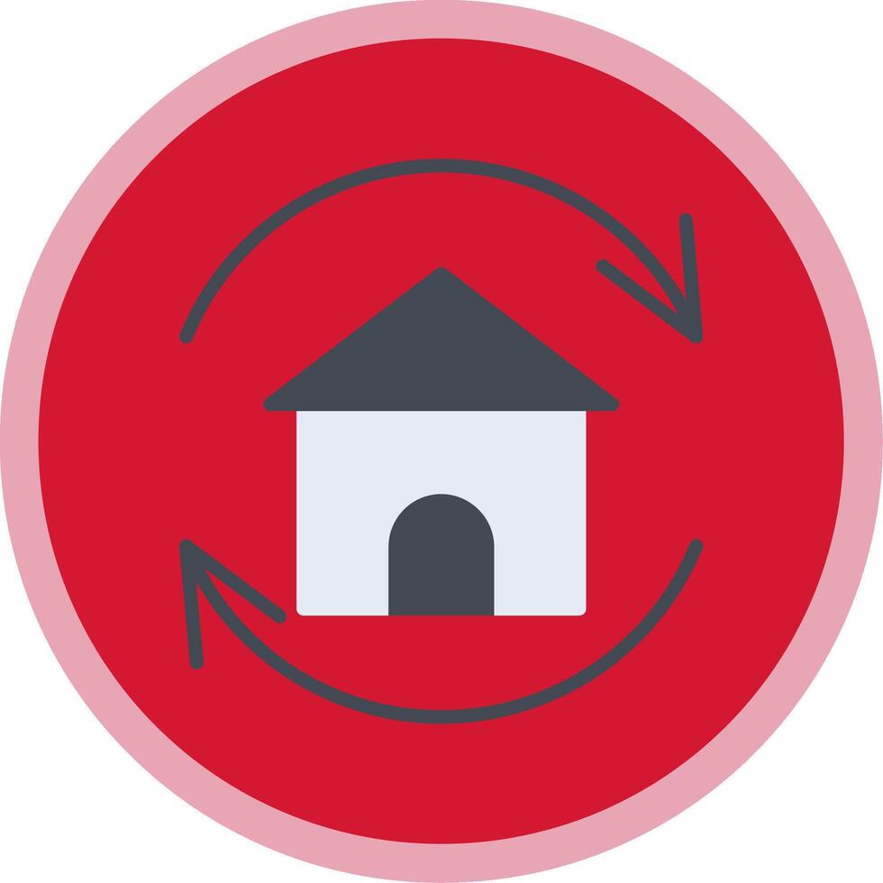 Renovation Flat Multi Circle Icon vector