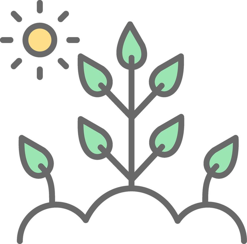 Farming Line Filled Light Icon vector