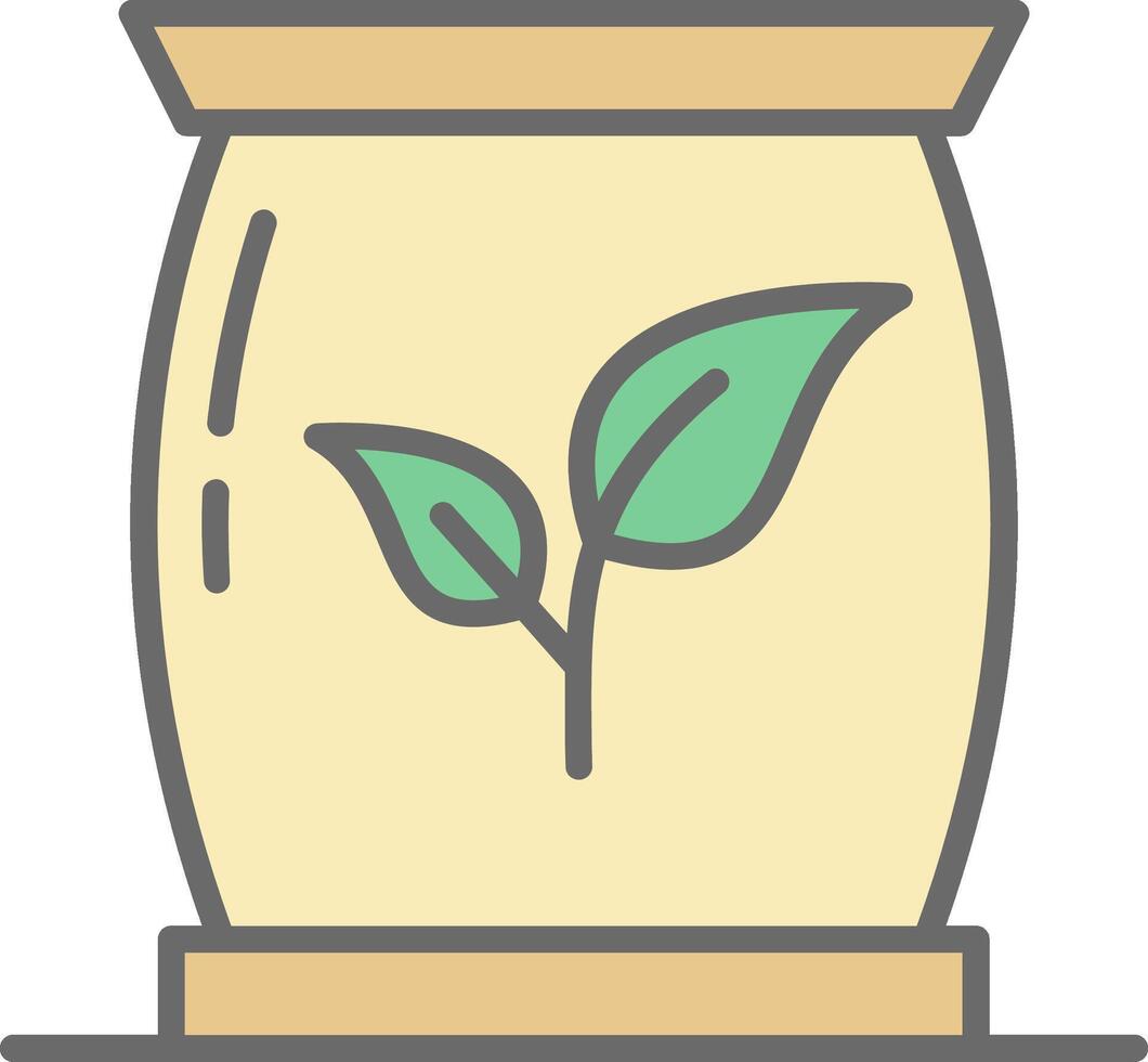 Fertilizer Line Filled Light Icon vector