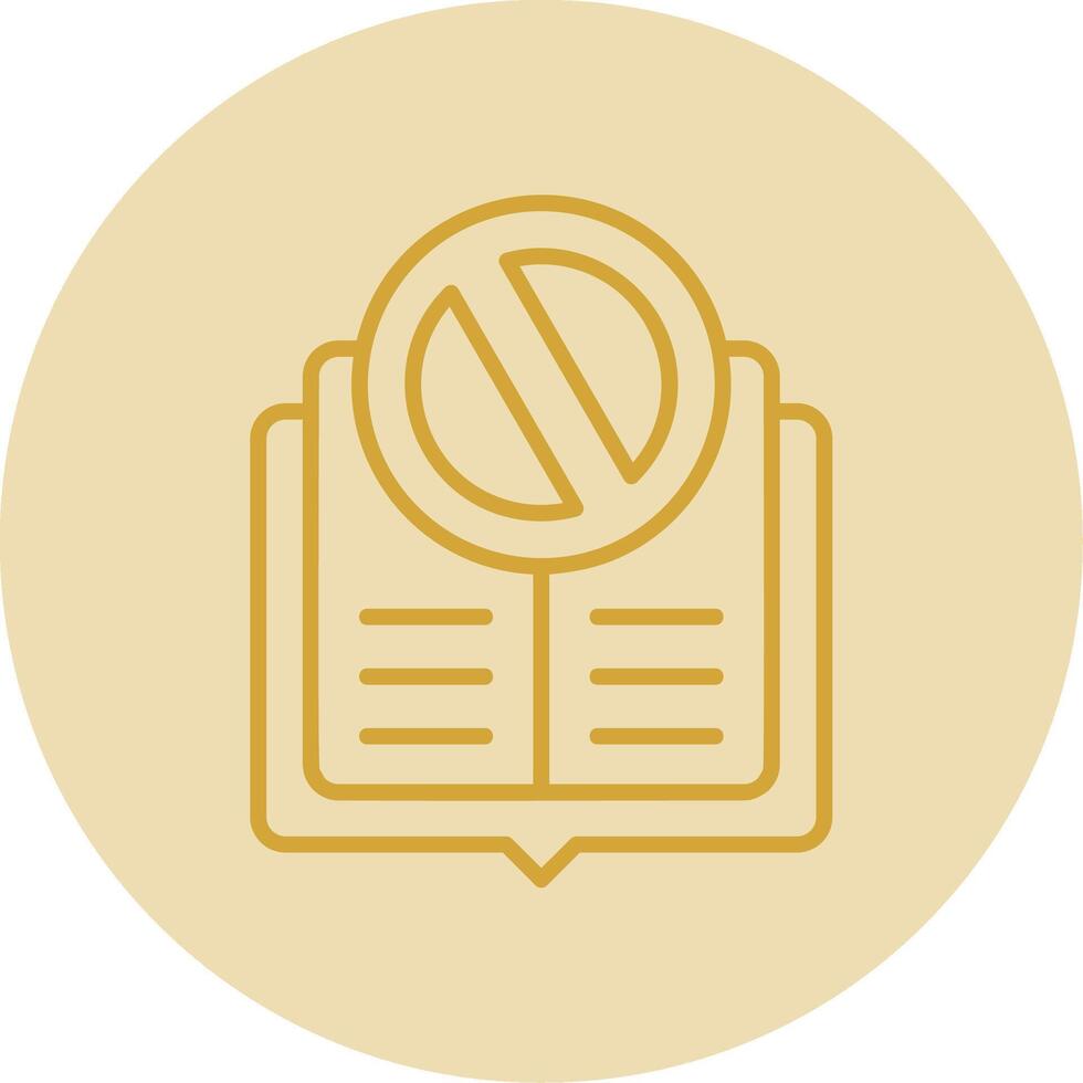 Rejected Line Yellow Circle Icon vector
