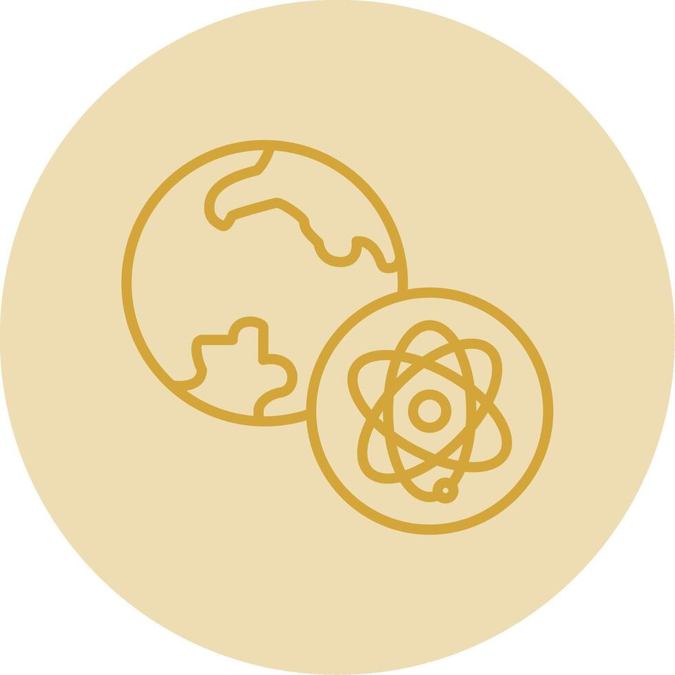Sci Fi Line Yellow Circle Icon vector