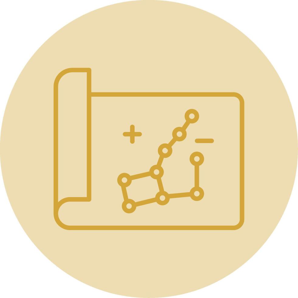 Constellation Line Yellow Circle Icon vector