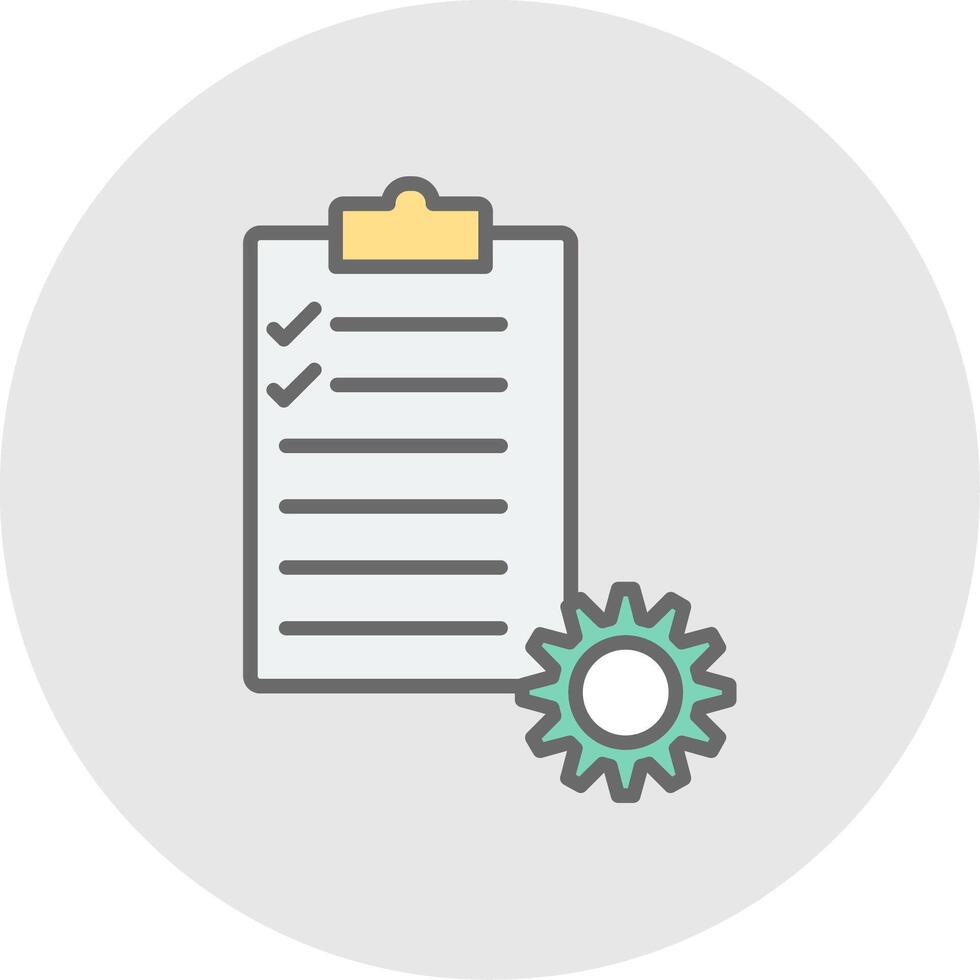 Project Management Line Filled Light Icon vector