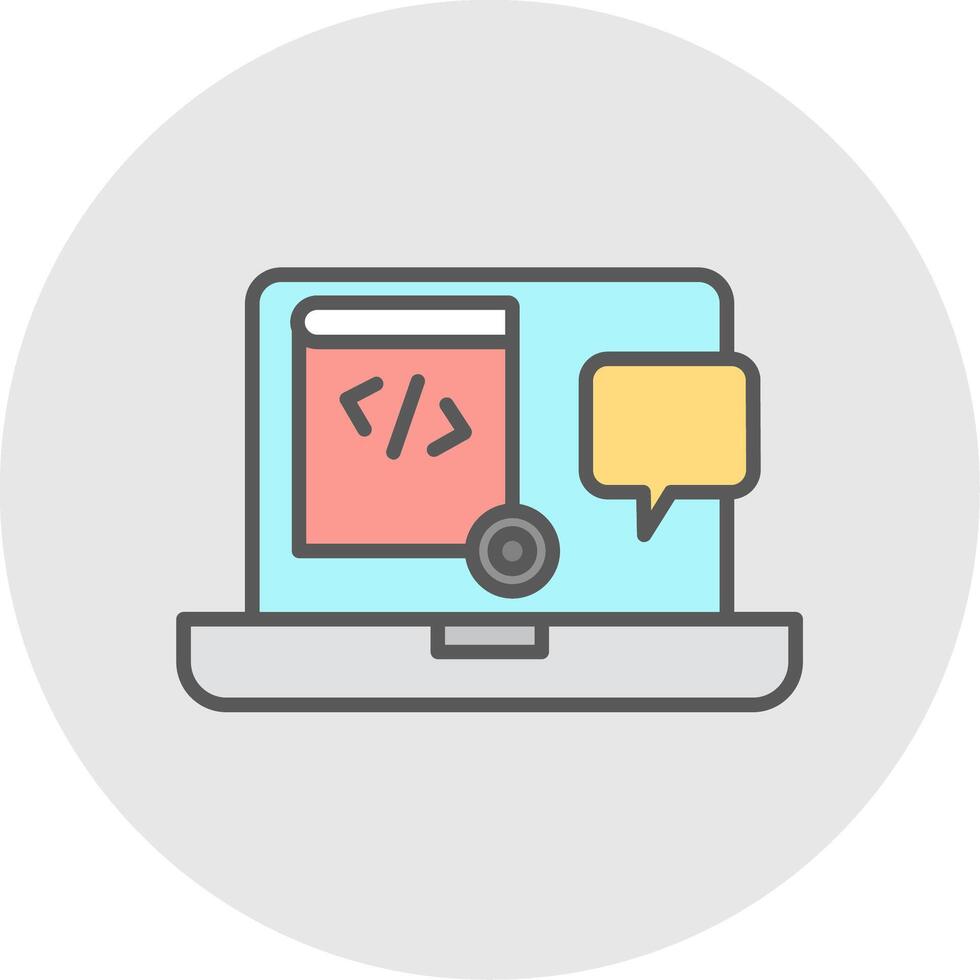 Demo Line Filled Light Icon vector