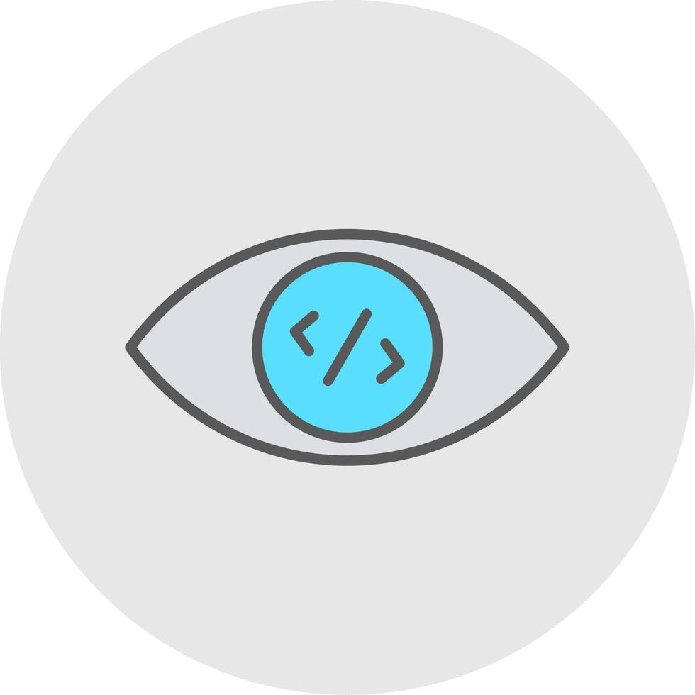 Vision Line Filled Light Icon vector