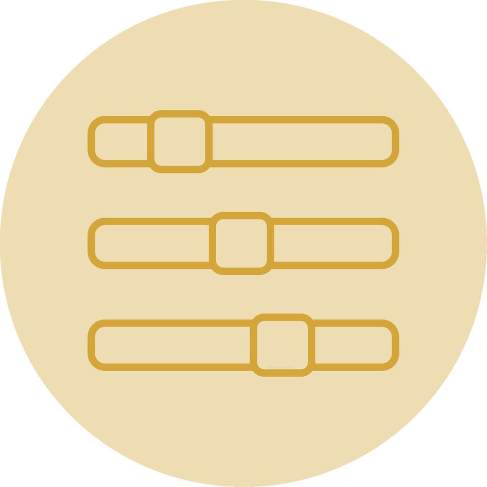 Progress Bar Line Yellow Circle Icon vector
