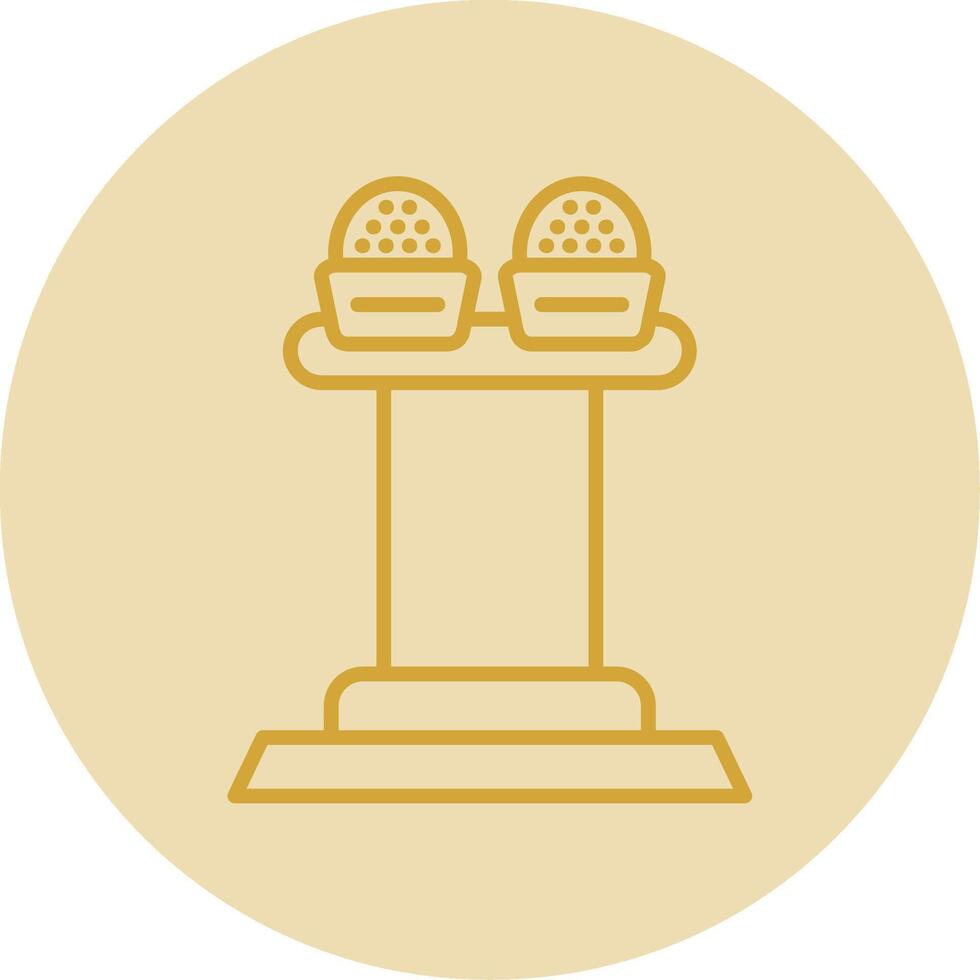 Press Release Line Yellow Circle Icon vector