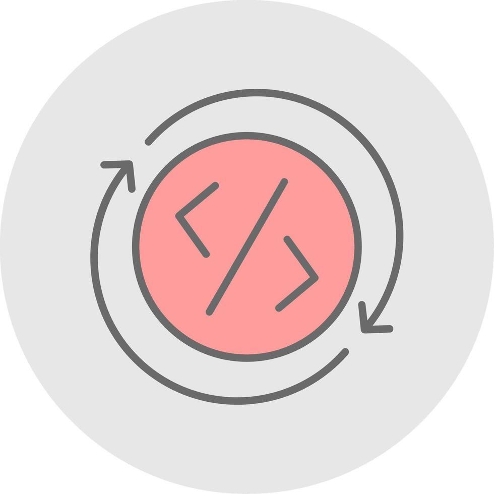 Development Line Filled Light Icon vector