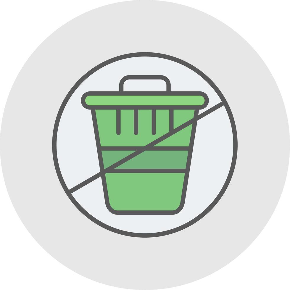 Zero Waste Line Filled Light Icon vector