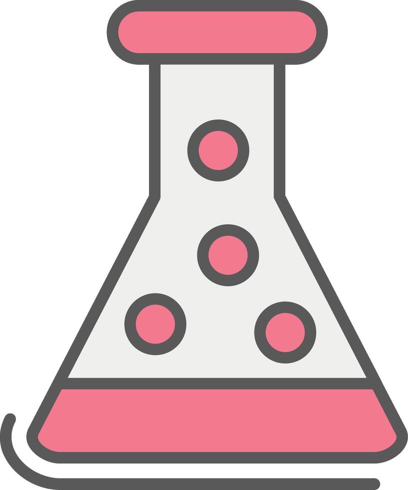 Lab Beaker Line Filled Light Icon vector