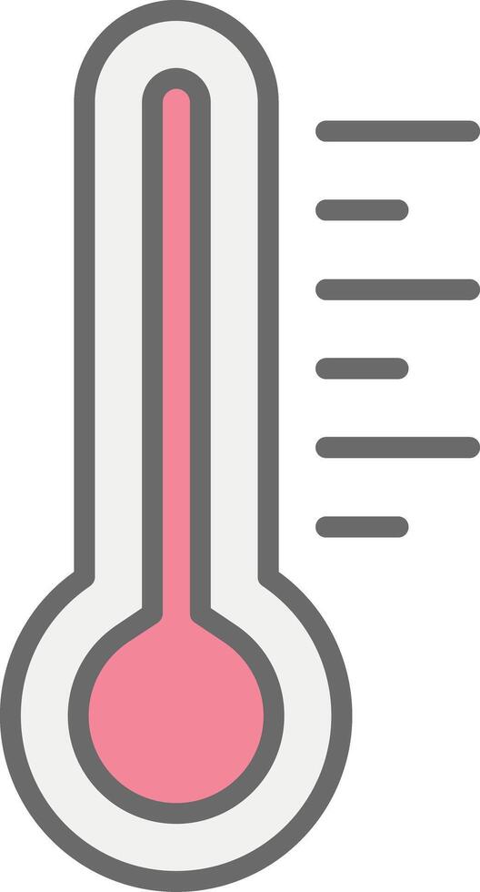 Thermometer Line Filled Light Icon vector