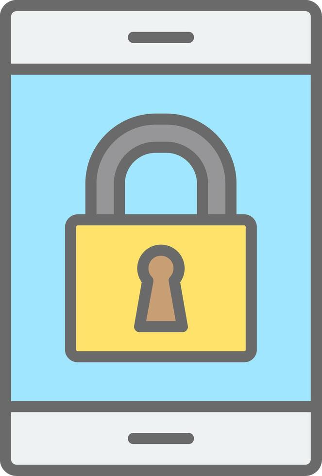 Smartphone Line Filled Light Icon vector