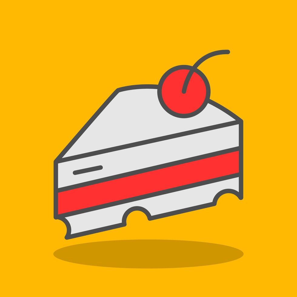 Pastry Filled Shadow Icon vector