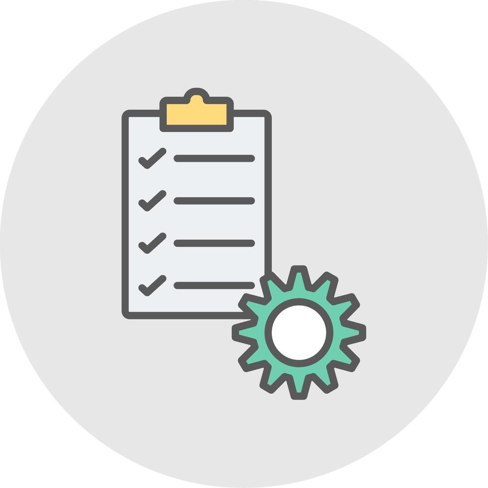 Project Management Line Filled Light Icon vector