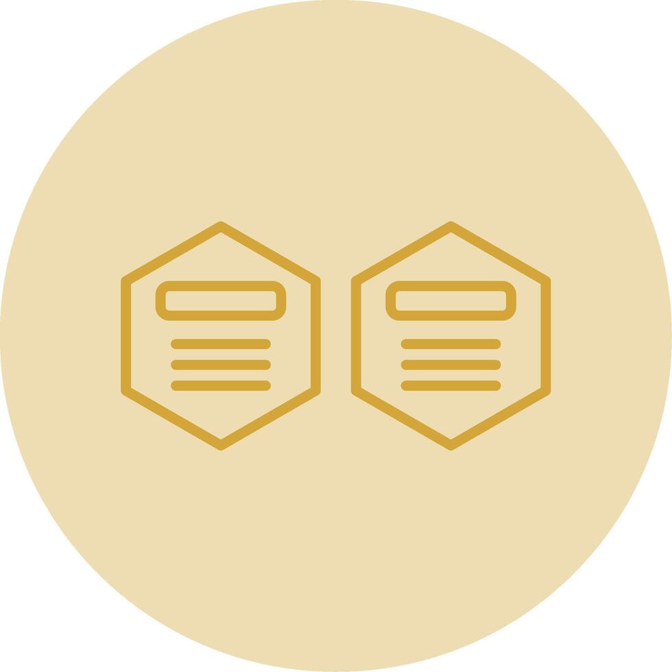 Infographic Elements Line Yellow Circle Icon vector