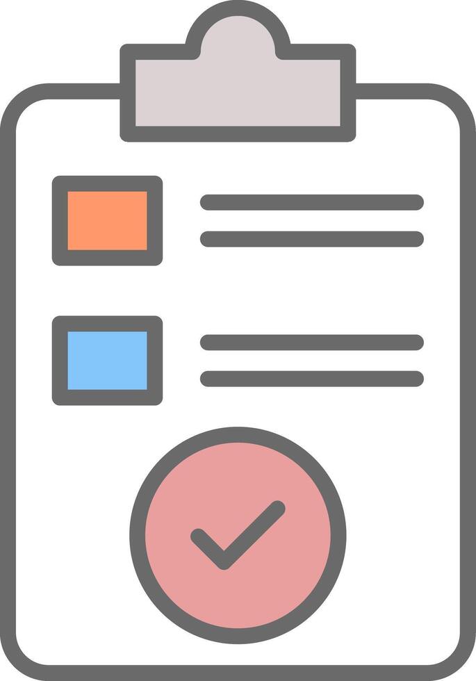 Check In Line Filled Light Icon vector