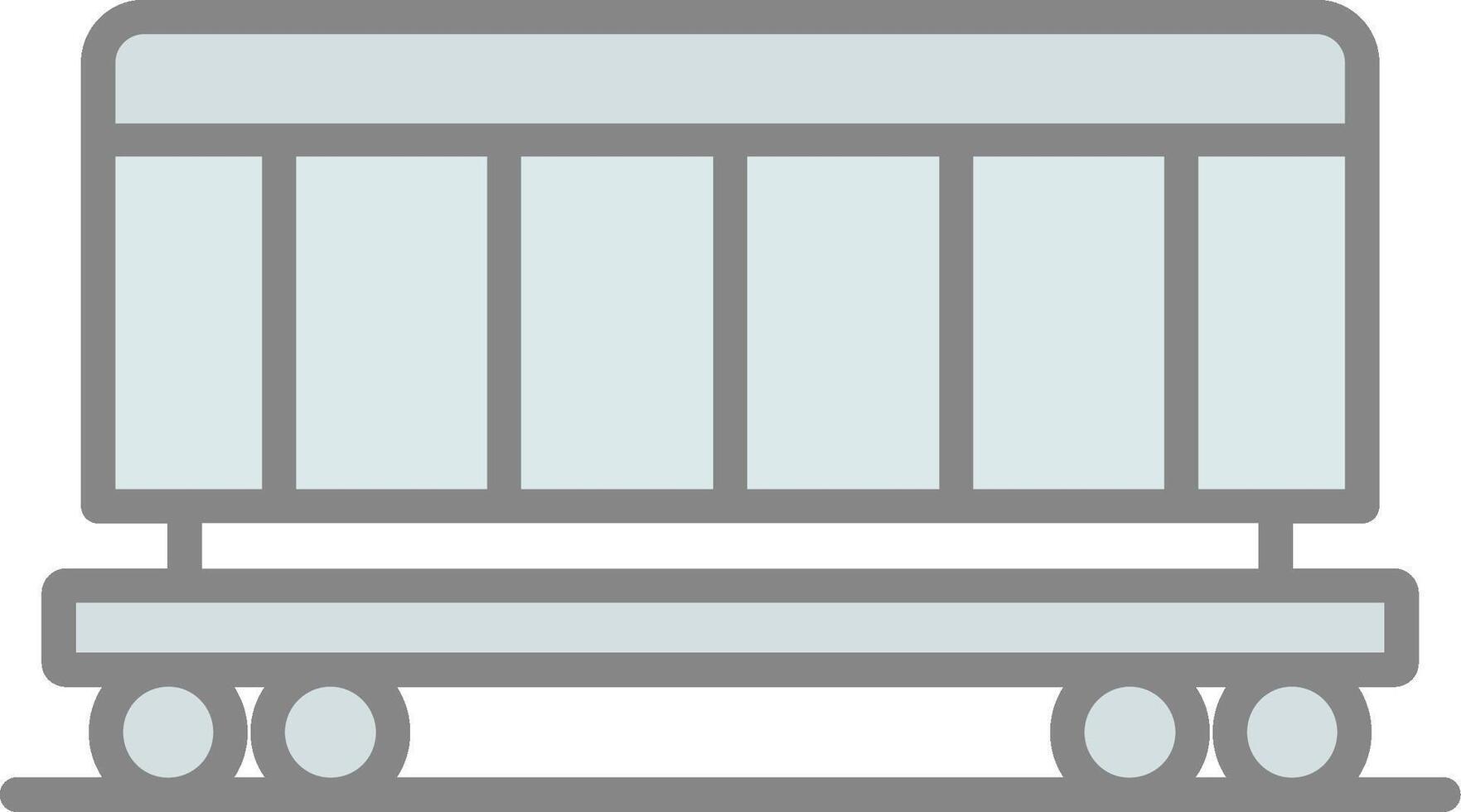 Cargo Train Line Filled Light Icon vector