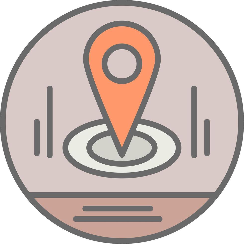 Destination Line Filled Light Icon vector