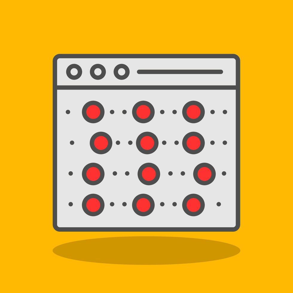 Recognition Filled Shadow Icon vector