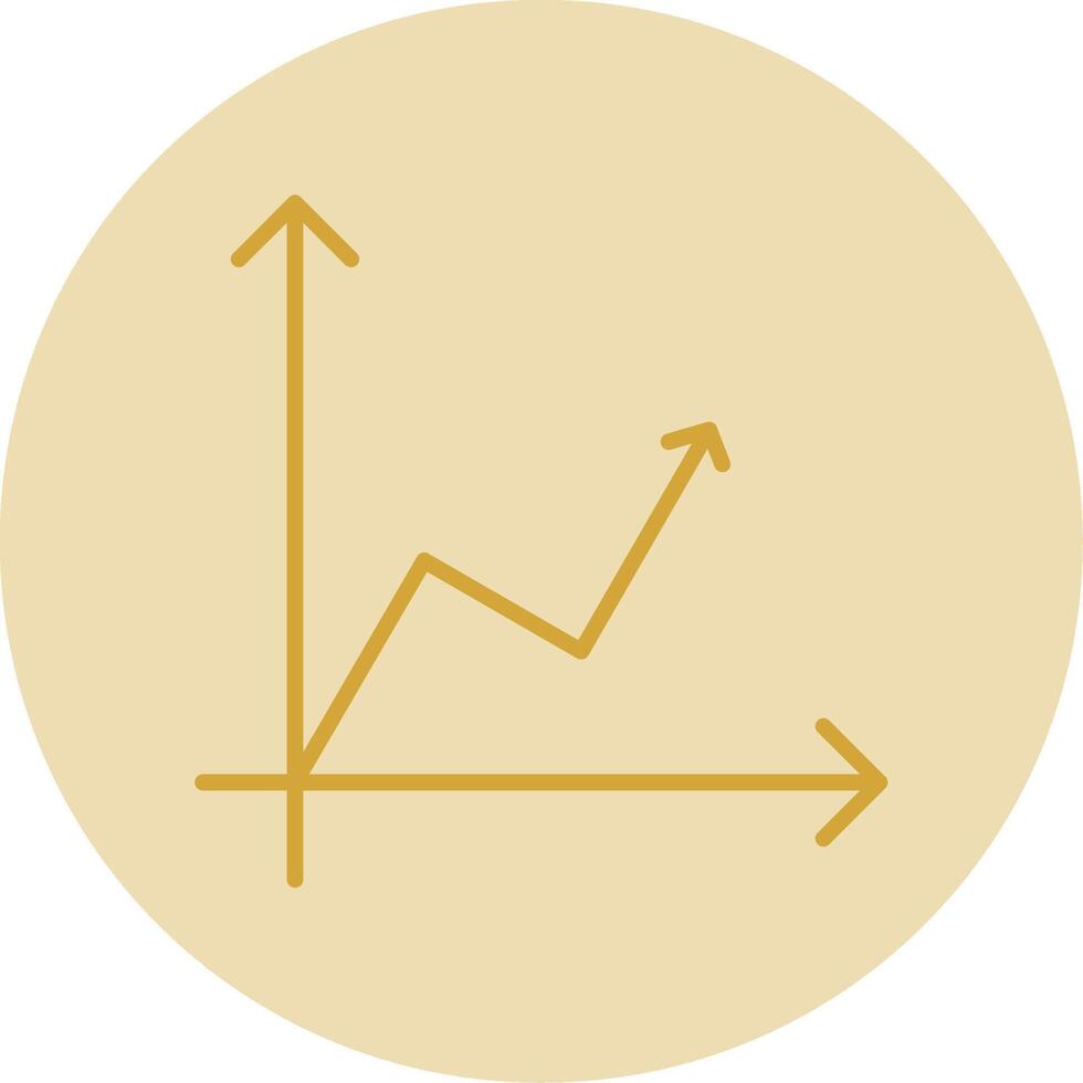 Chart Line Yellow Circle Icon vector