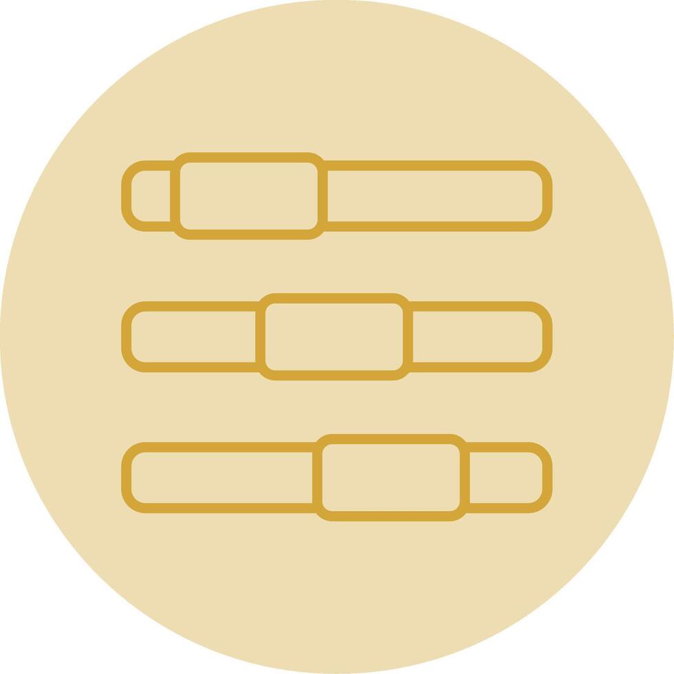 Progress Bar Line Yellow Circle Icon vector