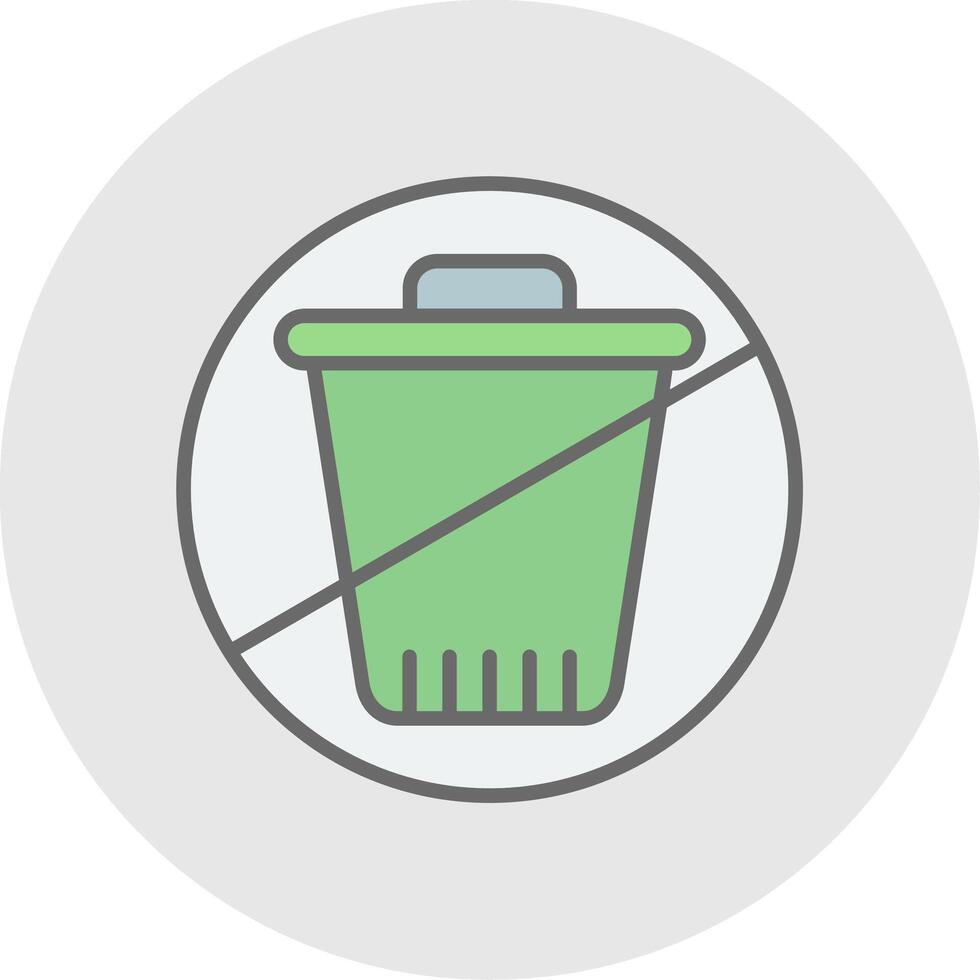 Zero Waste Line Filled Light Icon vector