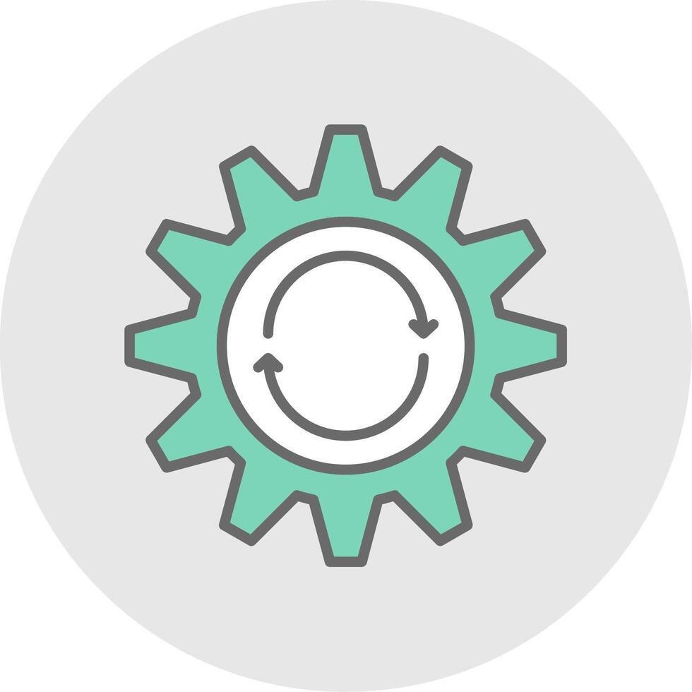 Repeat Line Filled Light Icon vector