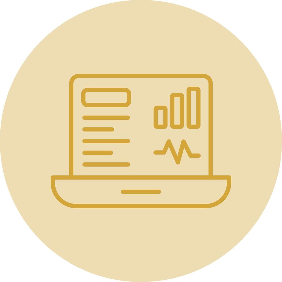 Dashboard Line Yellow Circle Icon vector