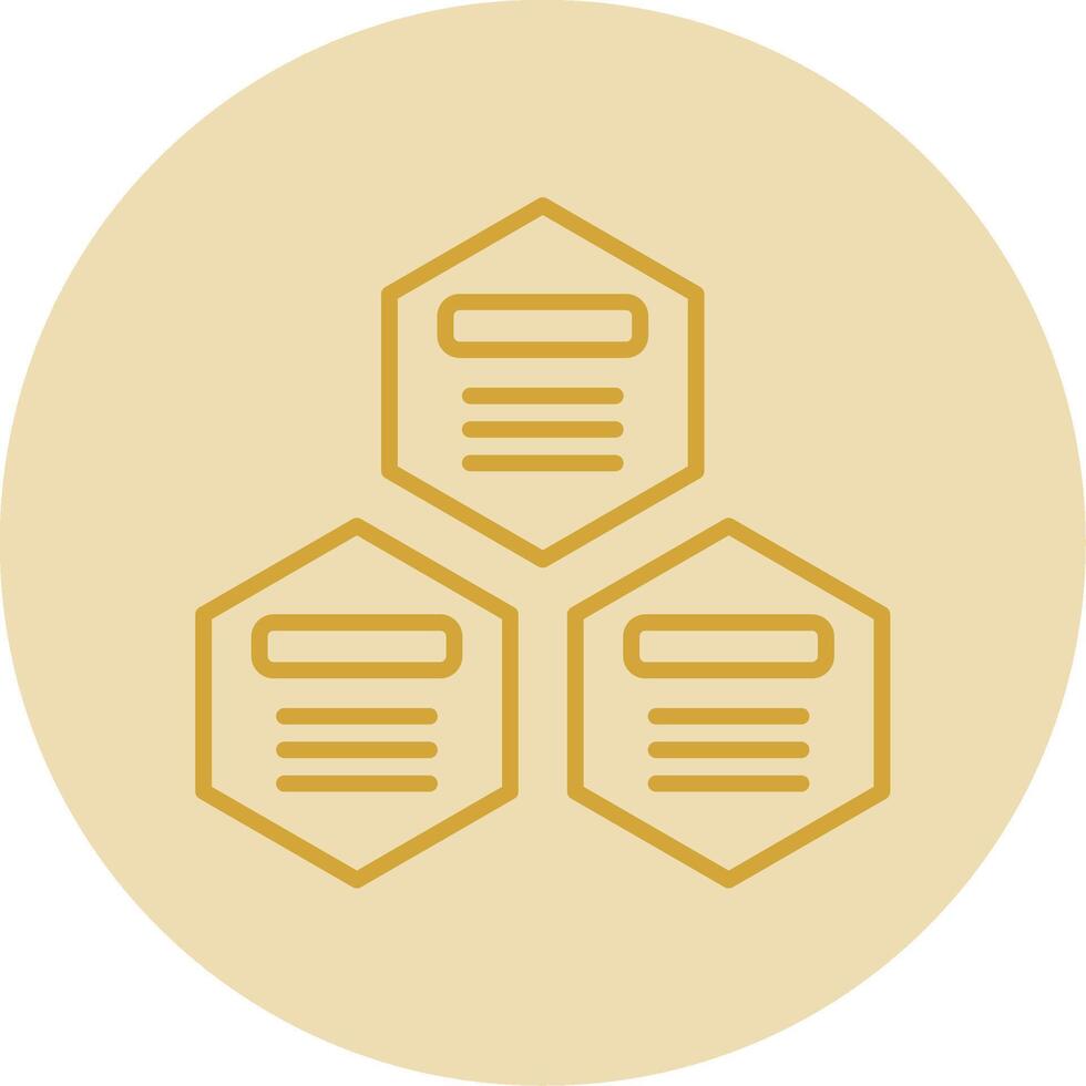 Infographic Elements Line Yellow Circle Icon vector