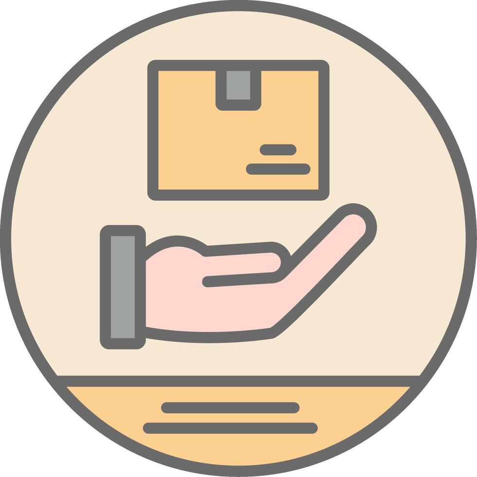Courier Line Filled Light Icon vector