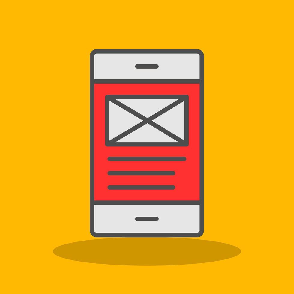 Email Filled Shadow Icon vector