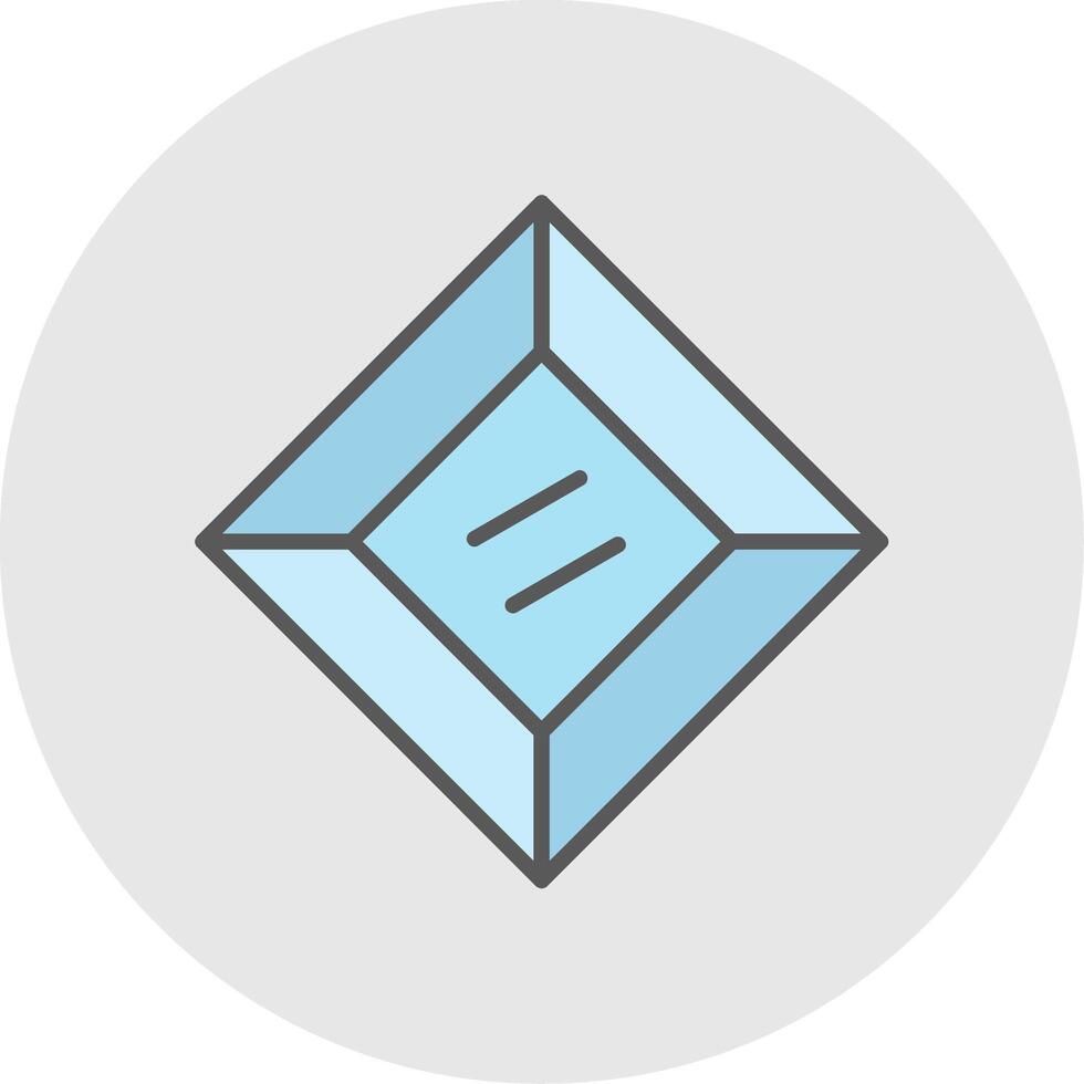 Gem Line Filled Light Icon vector