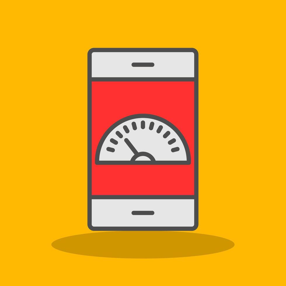 Dashboard Filled Shadow Icon vector