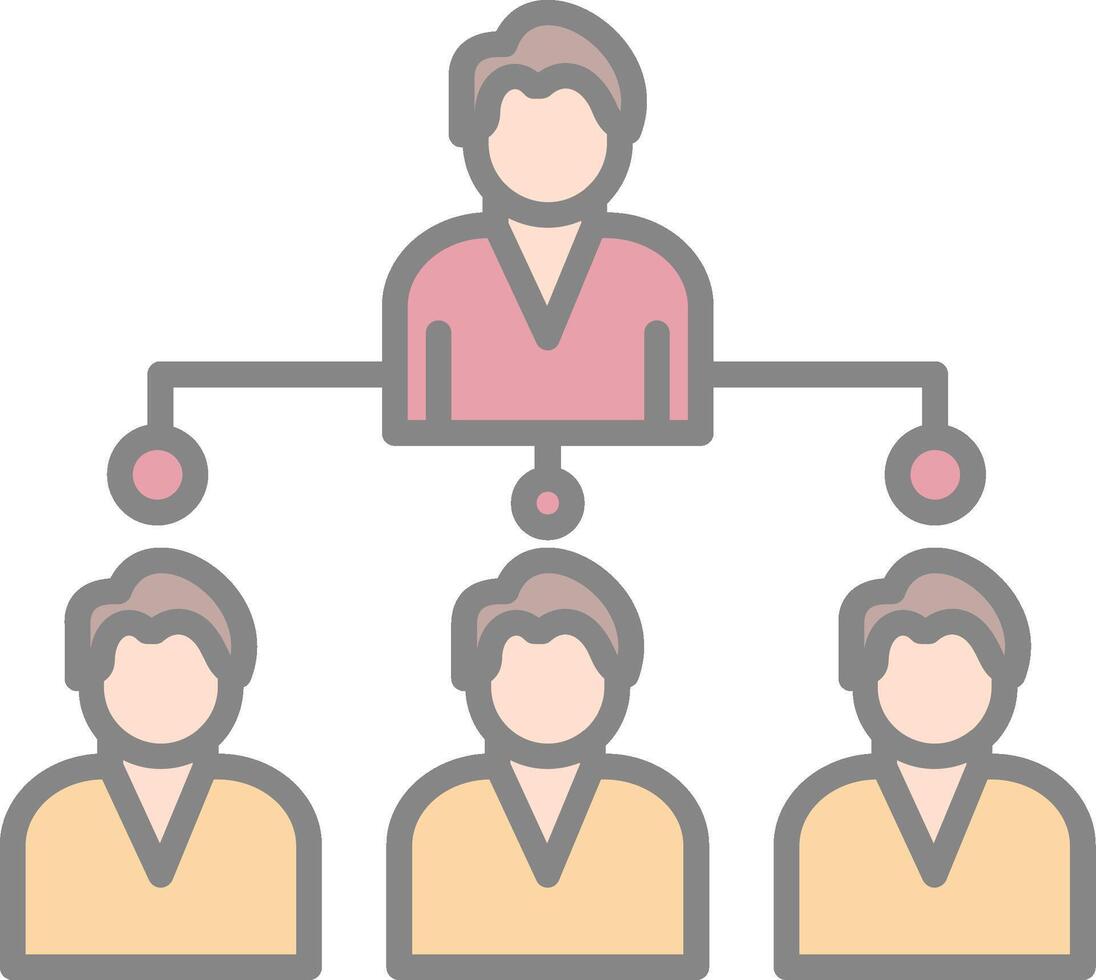 Company Structure Line Filled Light Icon vector