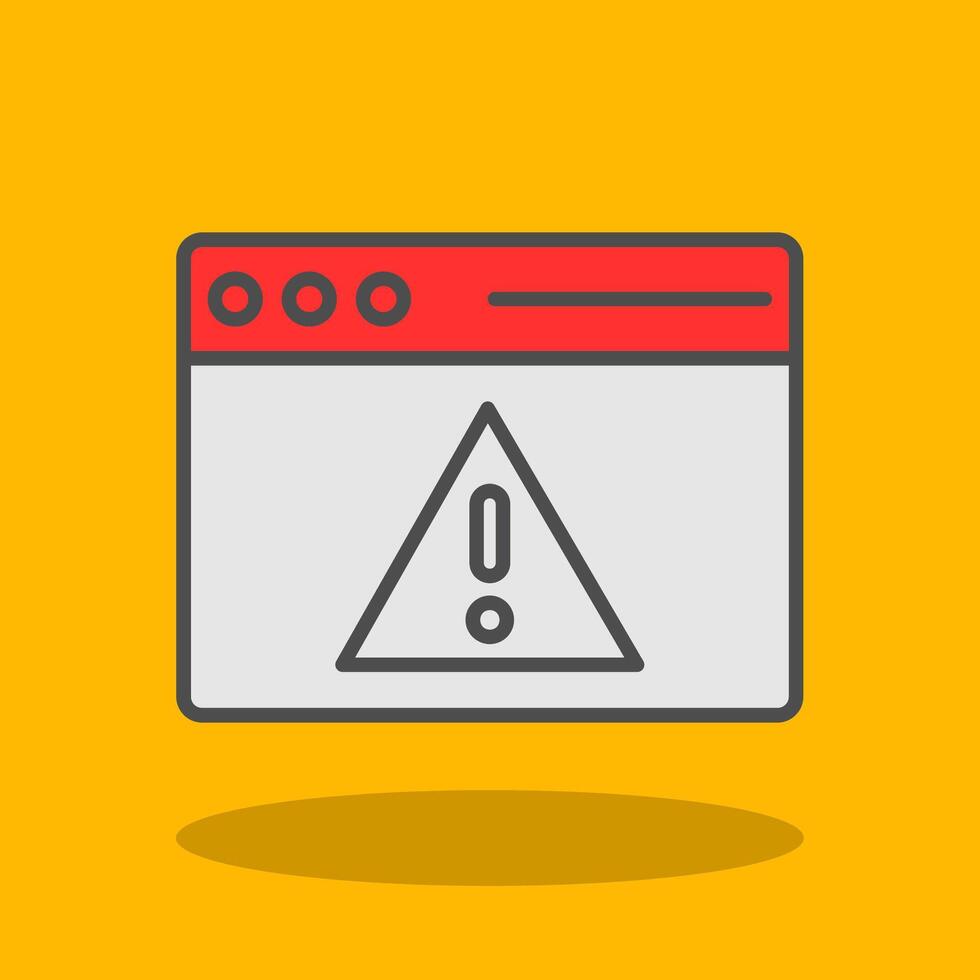 Access Denied Filled Shadow Icon vector