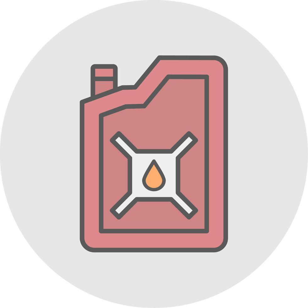 Petrol Can Line Filled Light Icon vector
